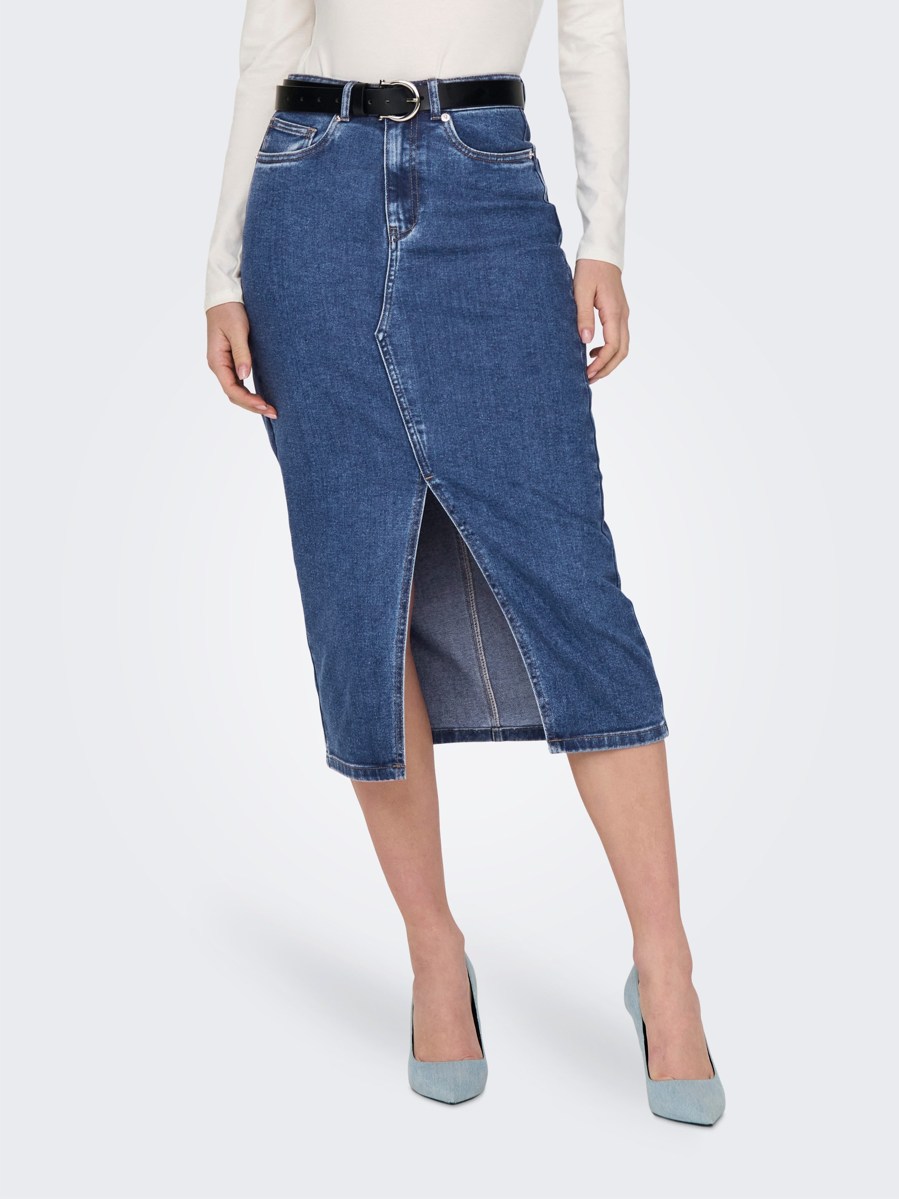 ONLY Jeansrock ONLSIRI FRONT SLIT SKIRT günstig online kaufen