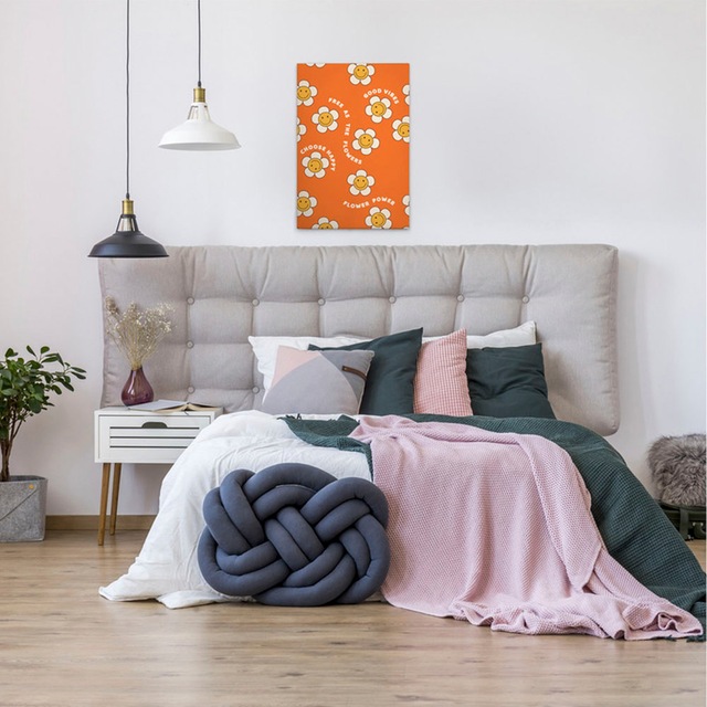 A.S. Création Leinwandbild "Flower Power4 - Wandbild Orange Gelb Keilrahmen günstig online kaufen