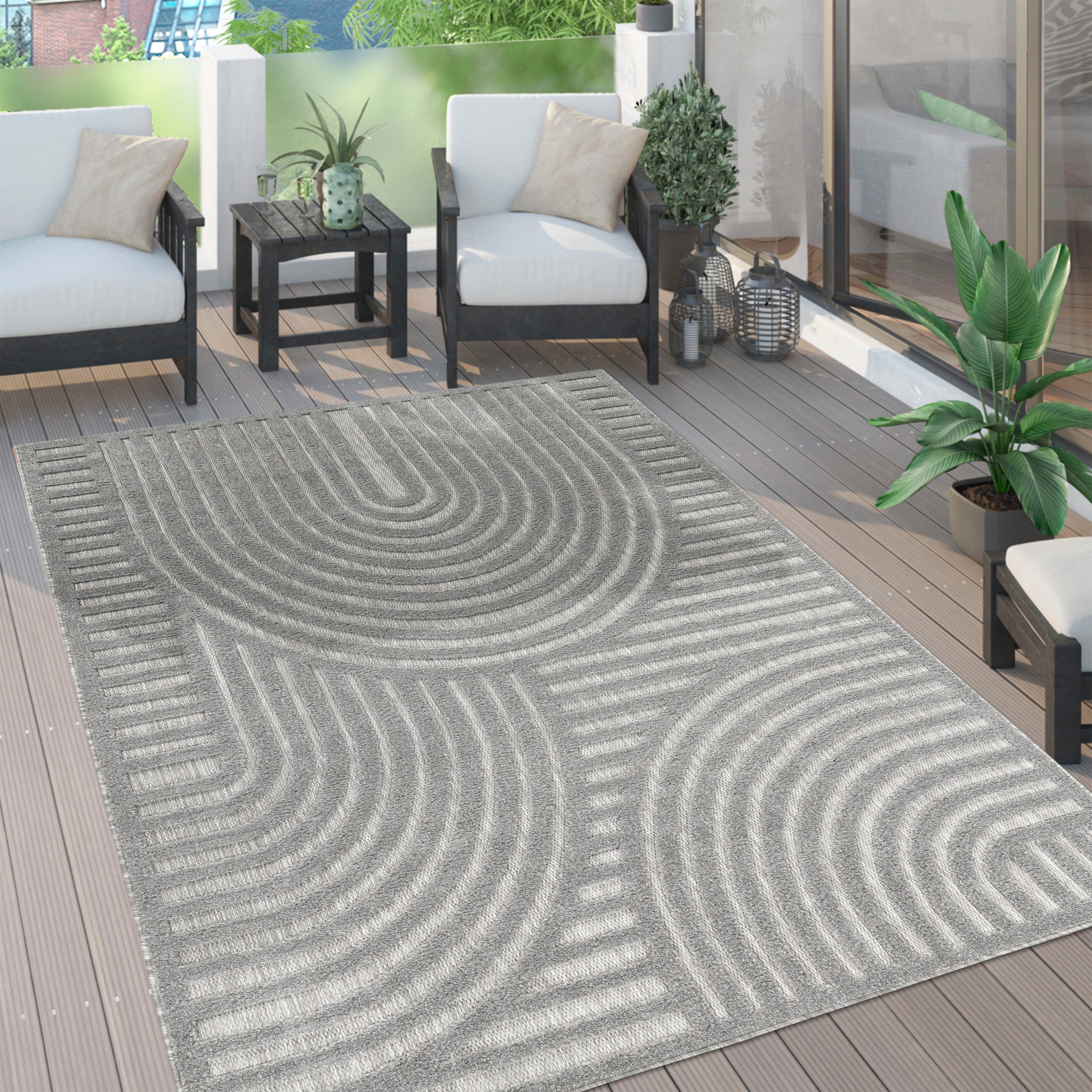 Paco Home Teppich »Livorno 674«, rechteckig, 14 mm Höhe, Uni Farben, modern günstig online kaufen