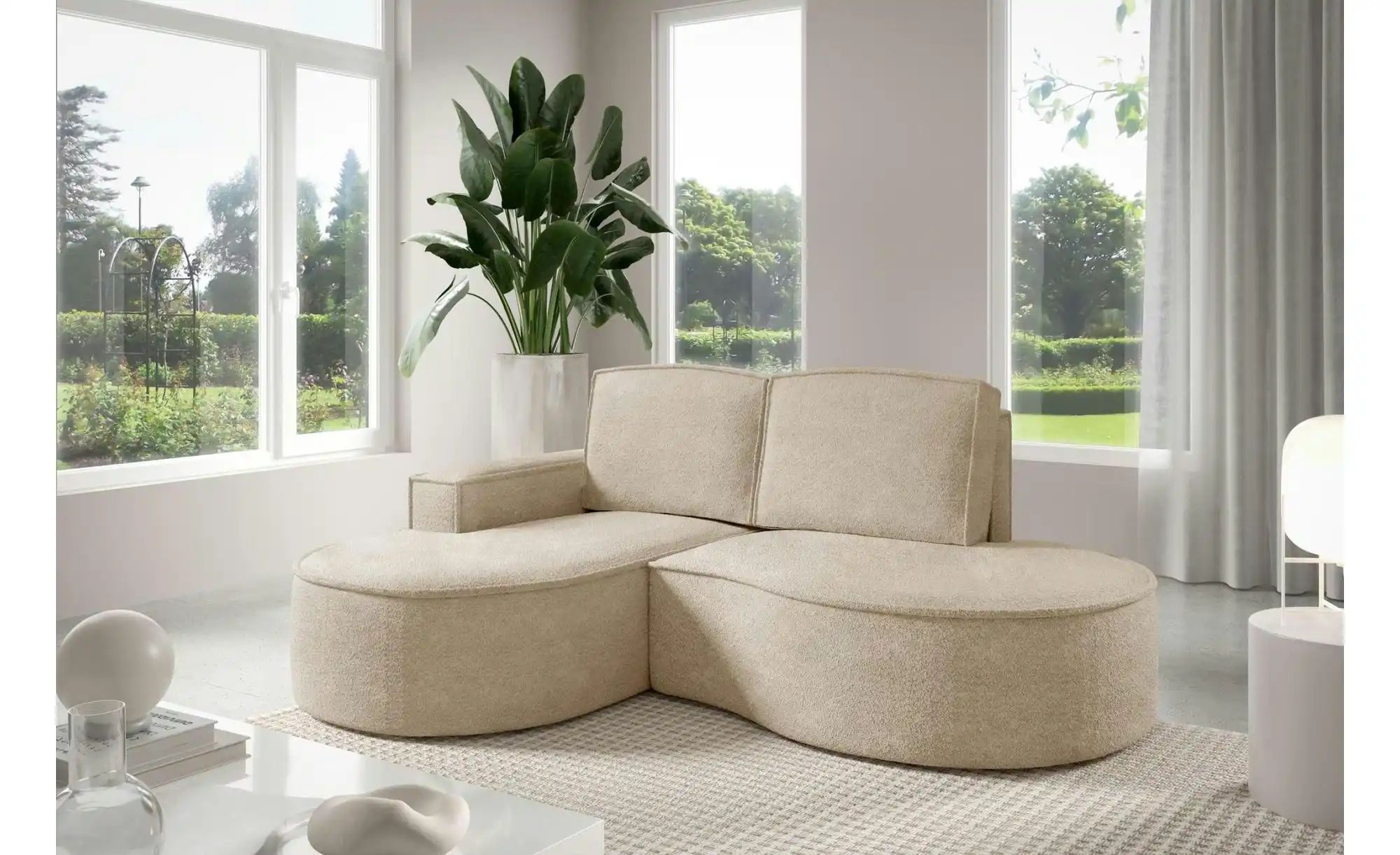 Ecksofa  Flow ¦ beige ¦ Maße (cm): B: 210 H: 88 Polstermöbel > Sofas > Ecks günstig online kaufen
