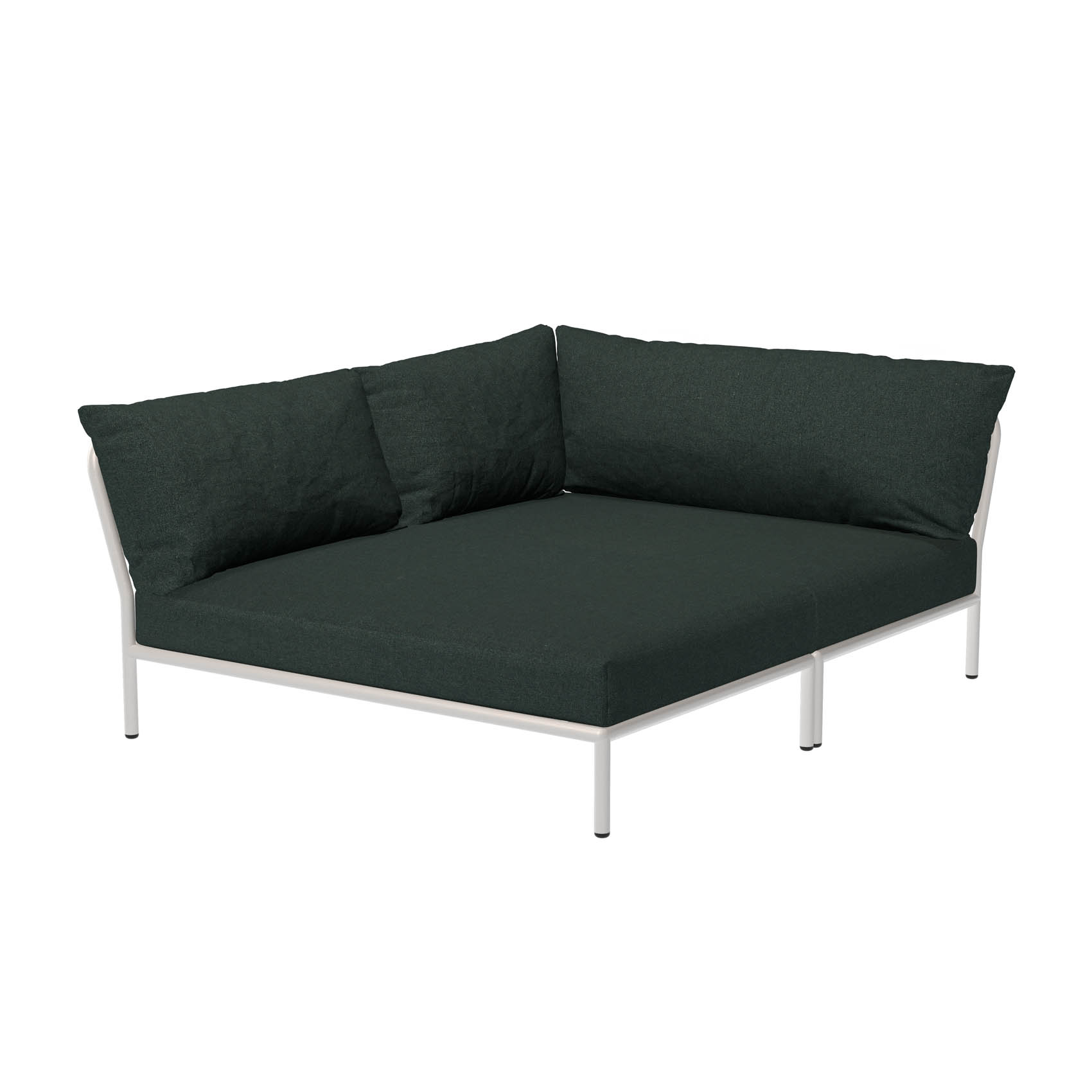 LEVEL2 Outdoor Eck-Sofa Lounge-Modul 5 Alpine Weiß Links günstig online kaufen