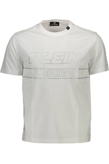 PLEIN SPORT T-Shirt Weißes Herren T-Shirt mit Rundhals & Druck - günstig online kaufen