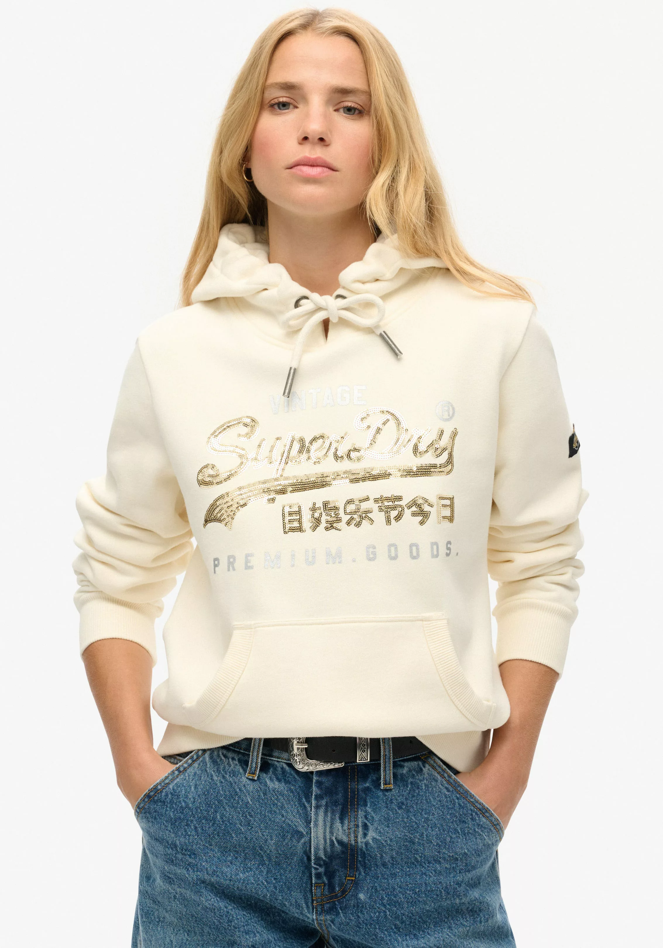 Superdry Kapuzensweatshirt "EMBELLISHED VL GRAPHIC HOOD" günstig online kaufen