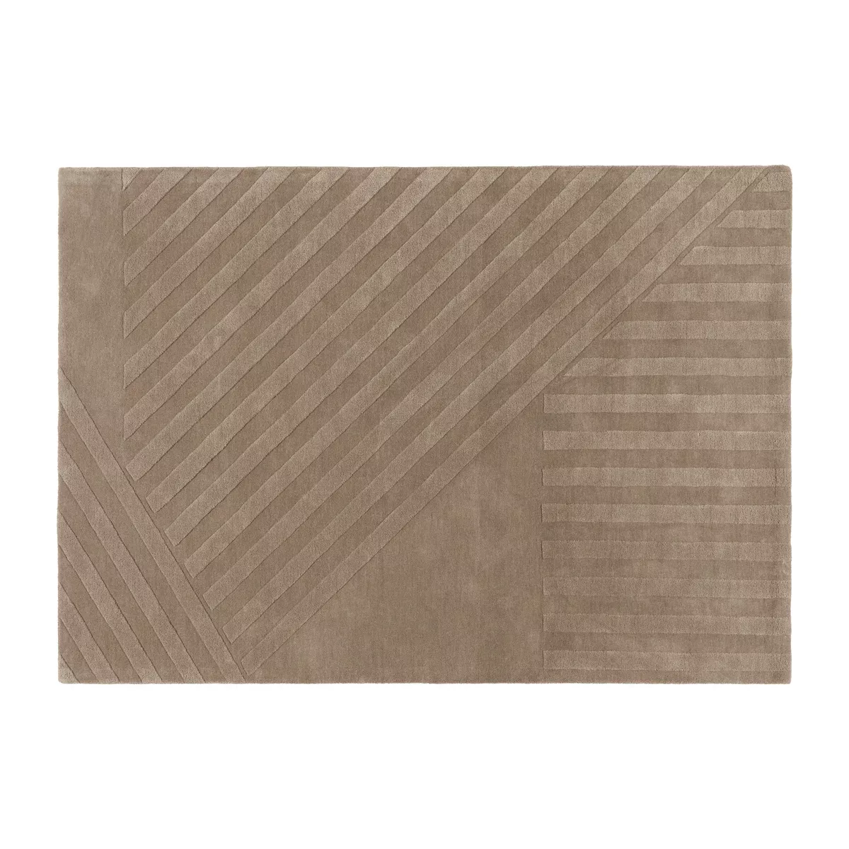 Levels Wollteppich stripes grau 170 x 240cm günstig online kaufen