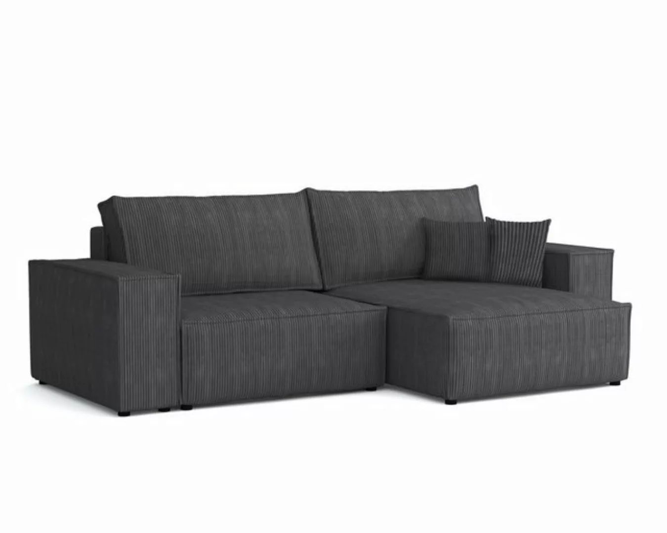 Deine Möbel 24 Wohnlandschaft MATT 255 cm breit Ecksofa Sofa Wohnzimmer L-C günstig online kaufen