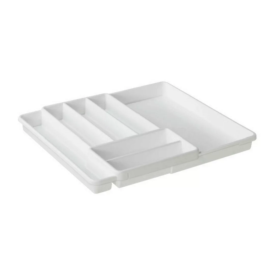 Rotho Besteckkasten DOMINO weiß Kunststoff B/H/L: ca. 34,1x5,1x39,7 cm günstig online kaufen