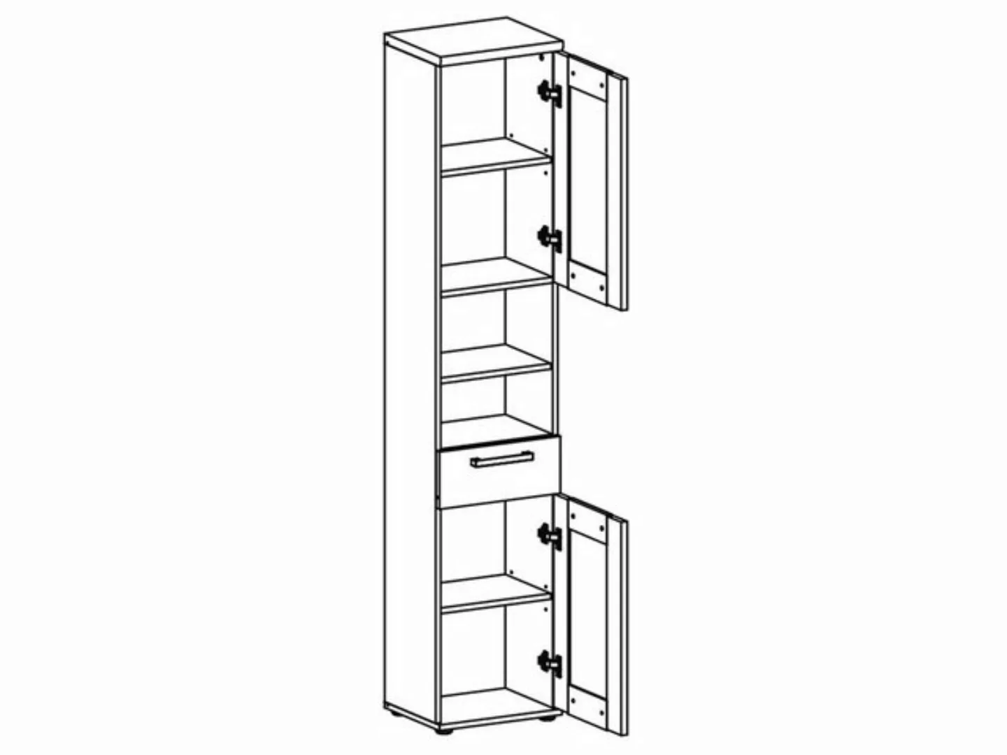 BEGA BBK Hochschrank 39 x 190 x 33 cm (B/H/T) günstig online kaufen