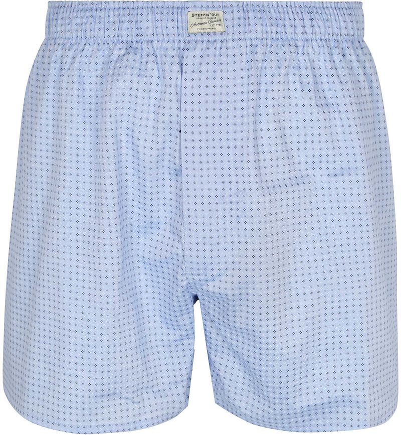 Steppin' Out Boxershorts Oxford Hellblau   - Größe M günstig online kaufen