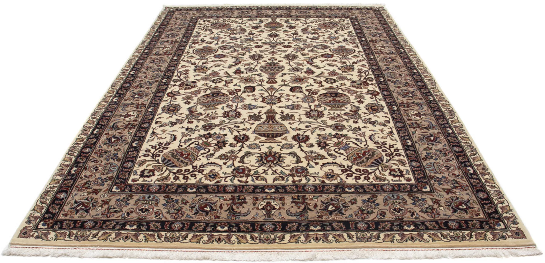 morgenland Wollteppich »Kaschmar Blumenmuster Beige 305 x 198 cm«, rechteck günstig online kaufen