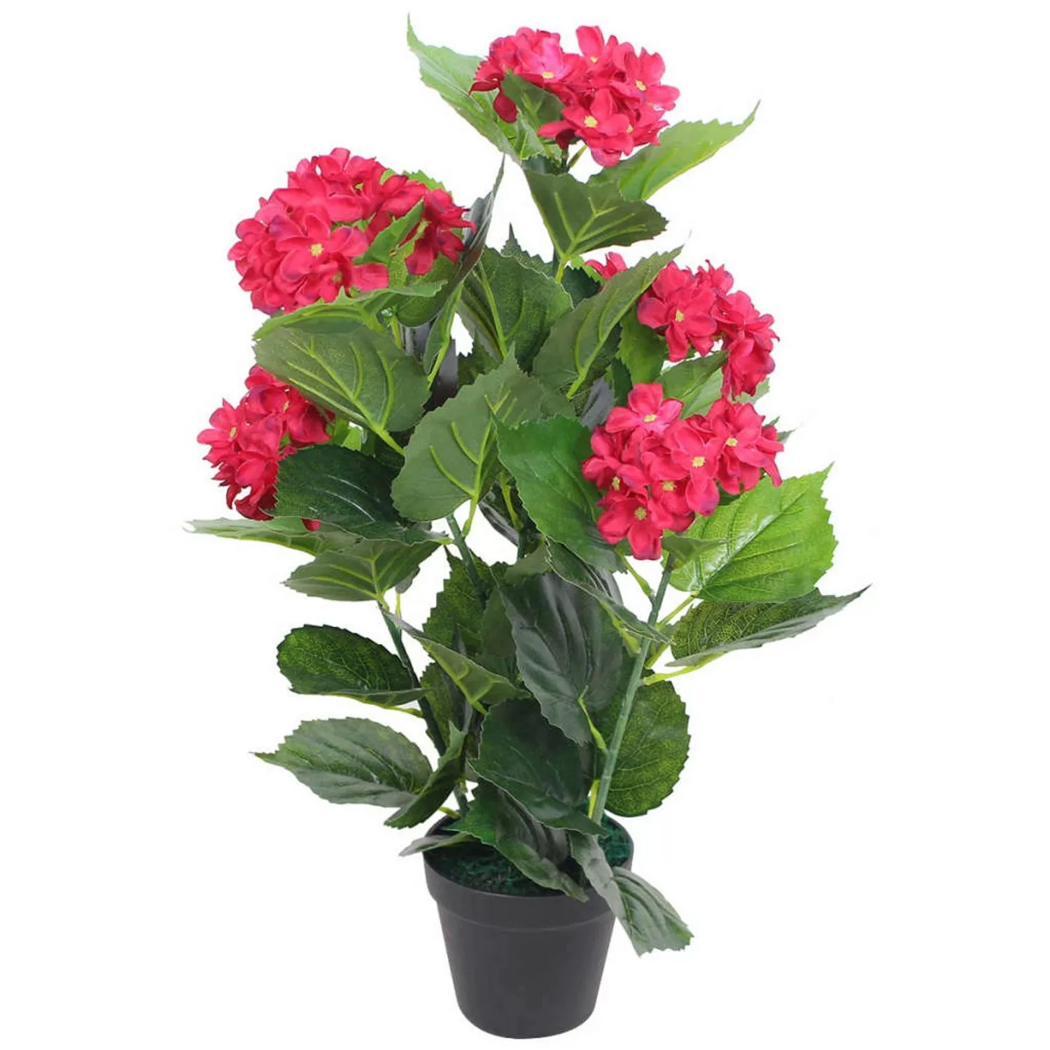 Künstliche Hortensie Mit Topf 60 Cm Rot günstig online kaufen