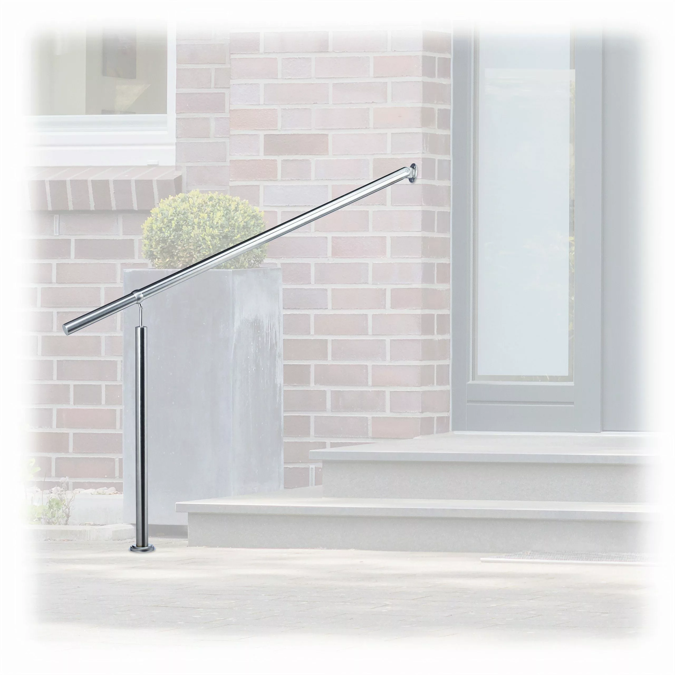 relaxdays Treppengeländer Edelstahl, 150 cm Länge, günstig online kaufen