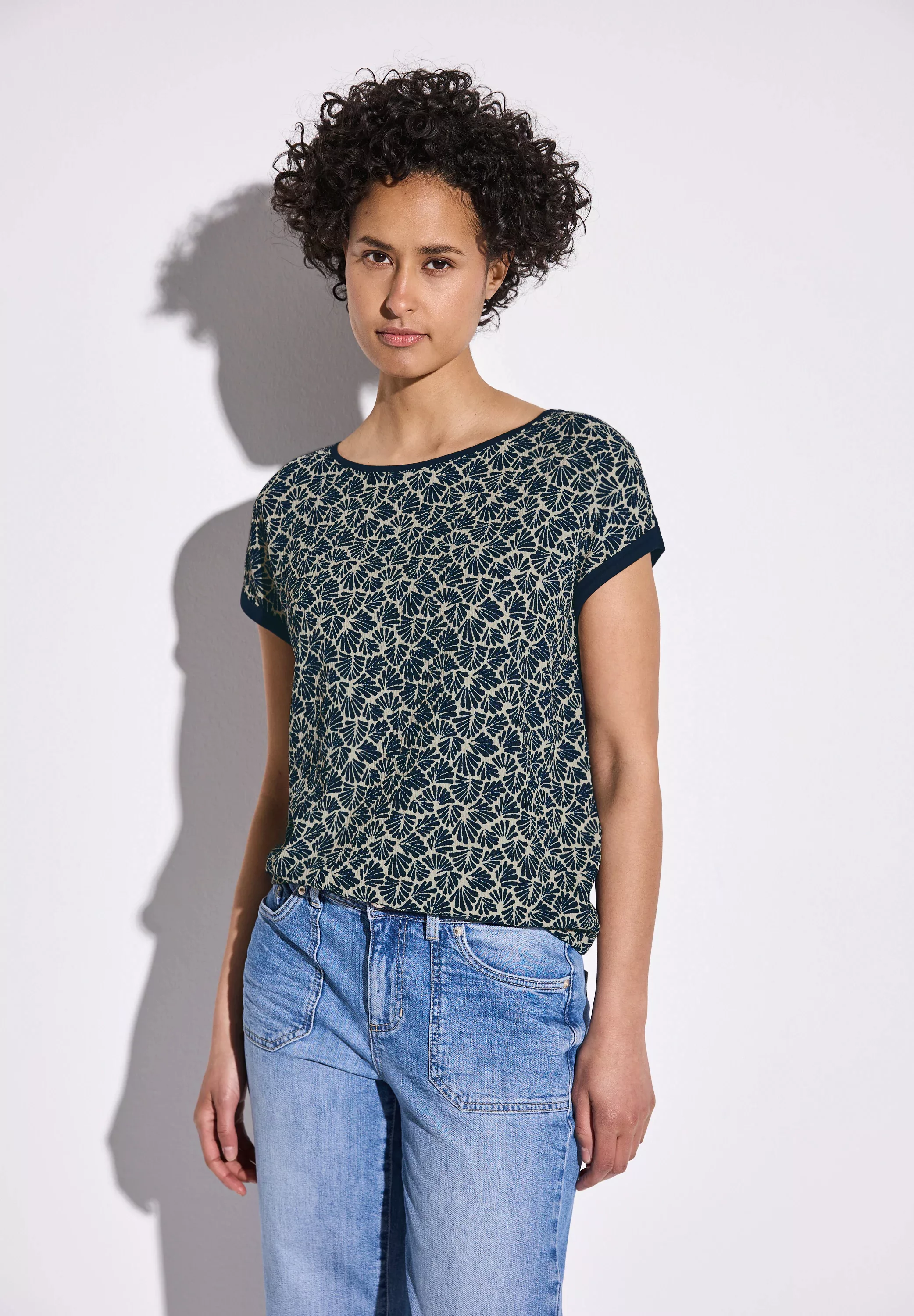 STREET ONE T-Shirt, mit Elastiksaum günstig online kaufen