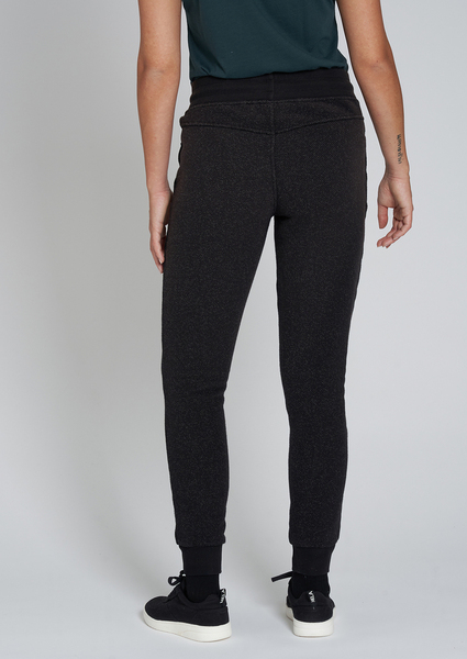 Damen Waffle Jogginghose Aus Bio Baumwolle Schwarz | Waffle Sweatpants günstig online kaufen