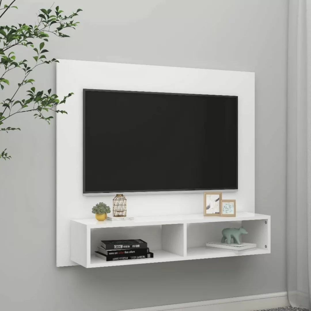Tv-wandschrank Weiß 102x23,5x90 Cm Spanplatte günstig online kaufen