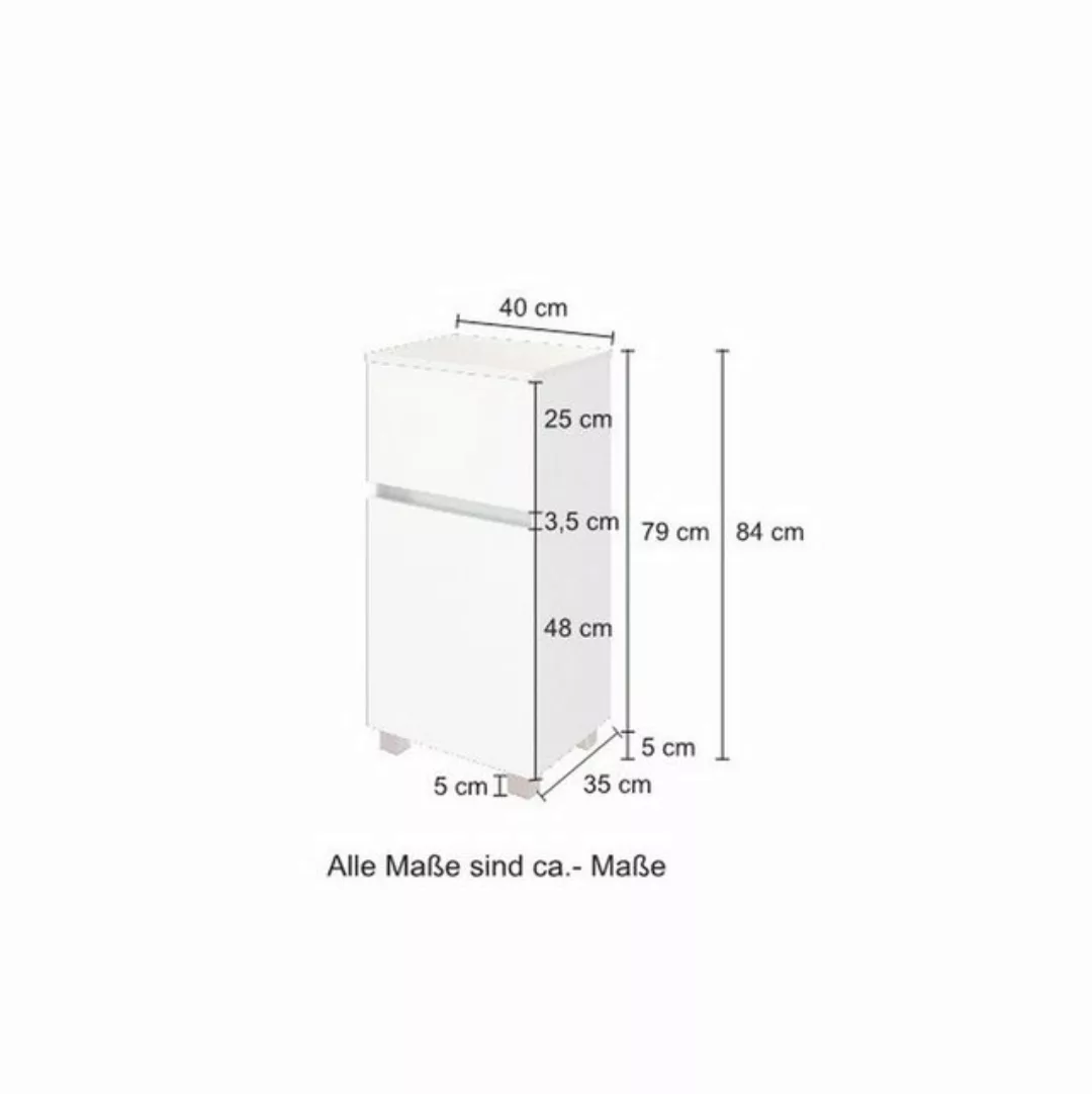 HELD MÖBEL Midischrank 40 x 130 x 35 cm (B/H/T) günstig online kaufen