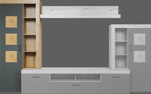 Home affaire Stauraumvitrine "Ghent", (Packung, 1 St.), Mit Hirnholzapplika günstig online kaufen