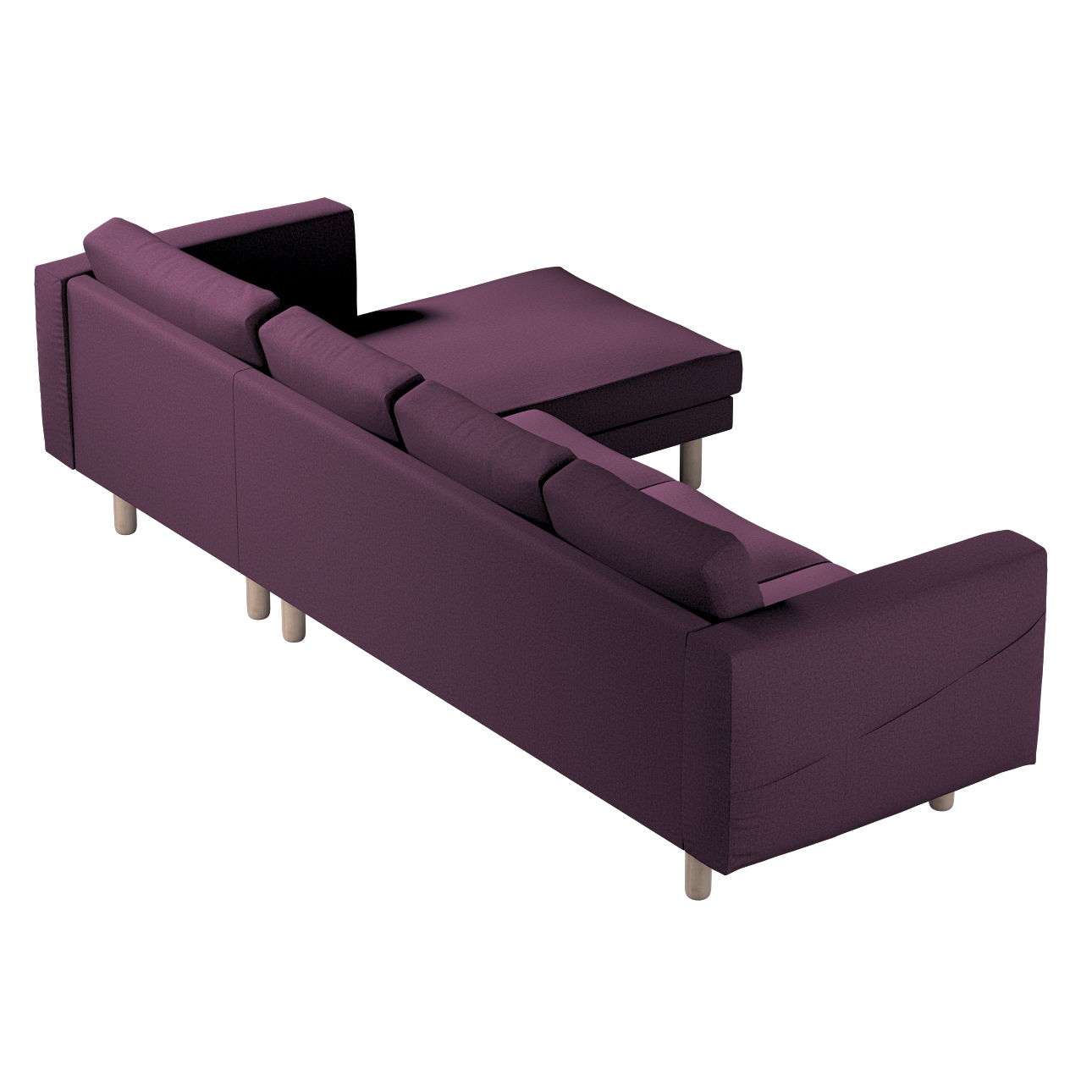 Bezug für Norsborg 4-Sitzer Sofa mit Recamiere, pflaume, Norsborg Bezug für günstig online kaufen