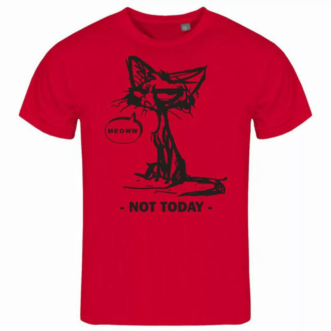 deinshirt Print-Shirt Herren T-Shirt Katze not today Funshirt mit Motiv günstig online kaufen