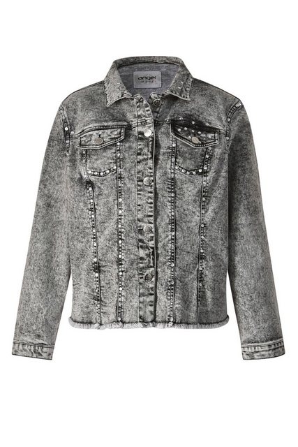 Angel of Style Sommerjacke Jeansjacke Classic Fit Strass-Ziersteine Langarm günstig online kaufen