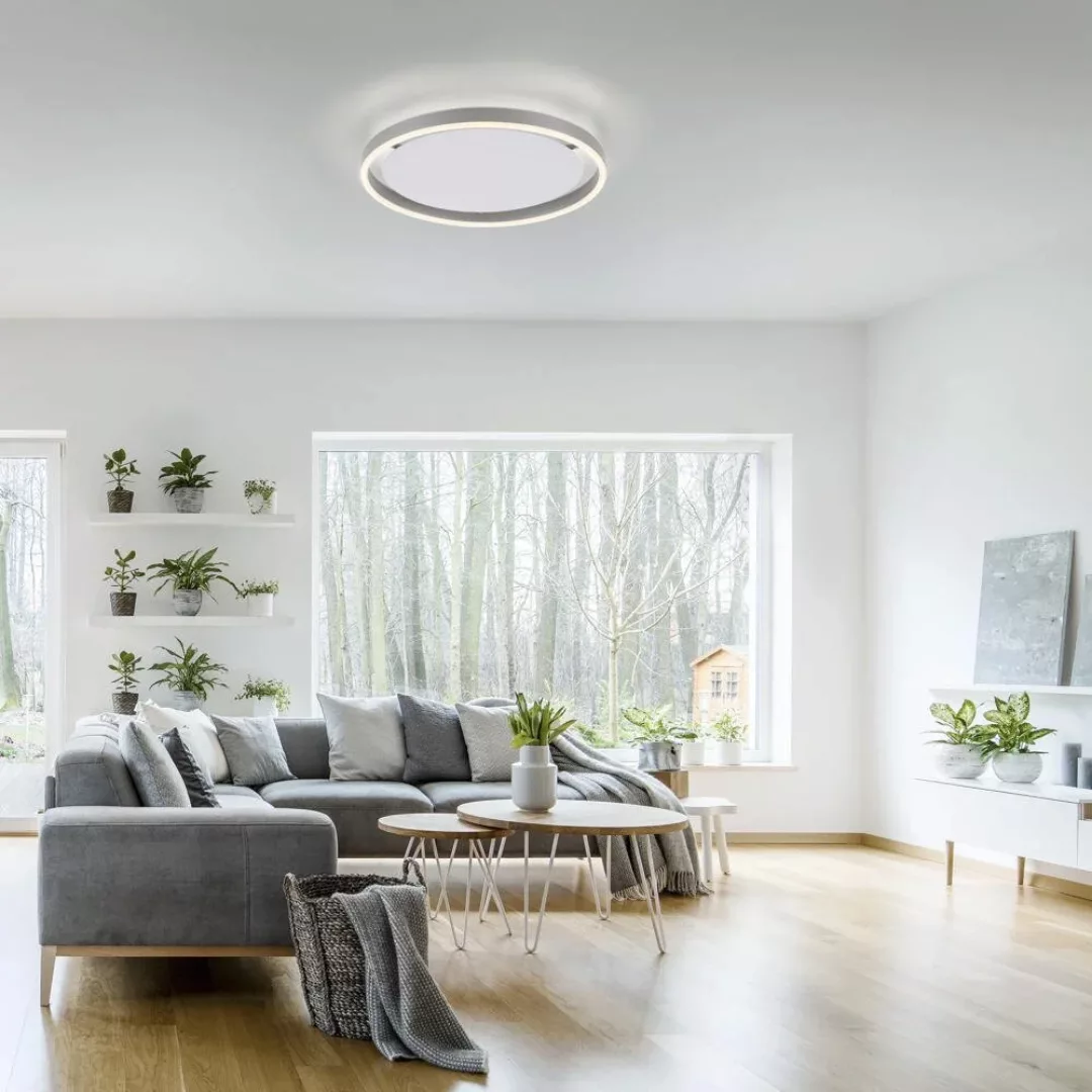 LED-Deckenleuchte Ritus, Ø 39,3cm, aluminium günstig online kaufen