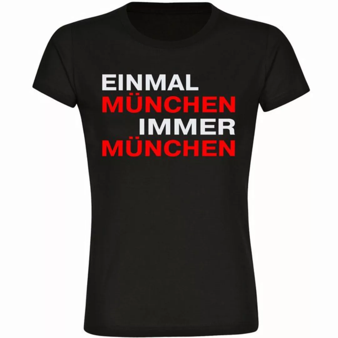 multifanshop T-Shirt Damen München rot - Einmal Immer - Frauen günstig online kaufen