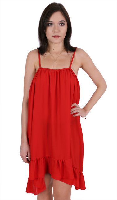 Sarcia.eu Sommerkleid Rotes Sommerkleid mit Rüschen JOHN ZACK S günstig online kaufen