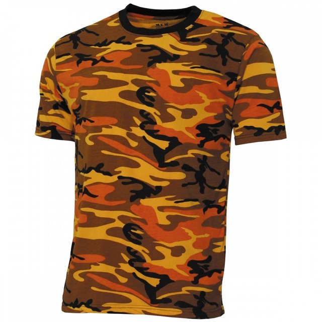 MFH T-Shirt US T-Shirt, "Streetstyle", orange-camo, 140-145 g/m² - M (1-tlg günstig online kaufen