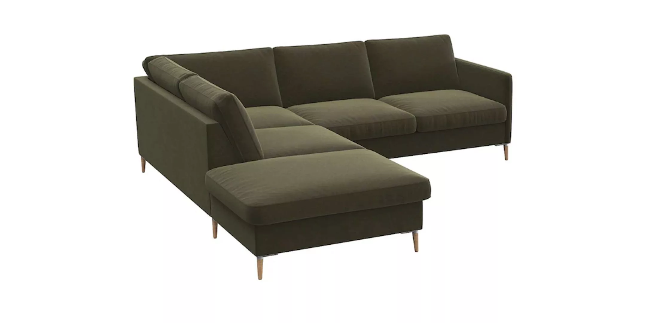 FLEXLUX Ecksofa "Fiore, L-Form", schmale Armlehnen, Kaltschaum im Sitz, Füß günstig online kaufen