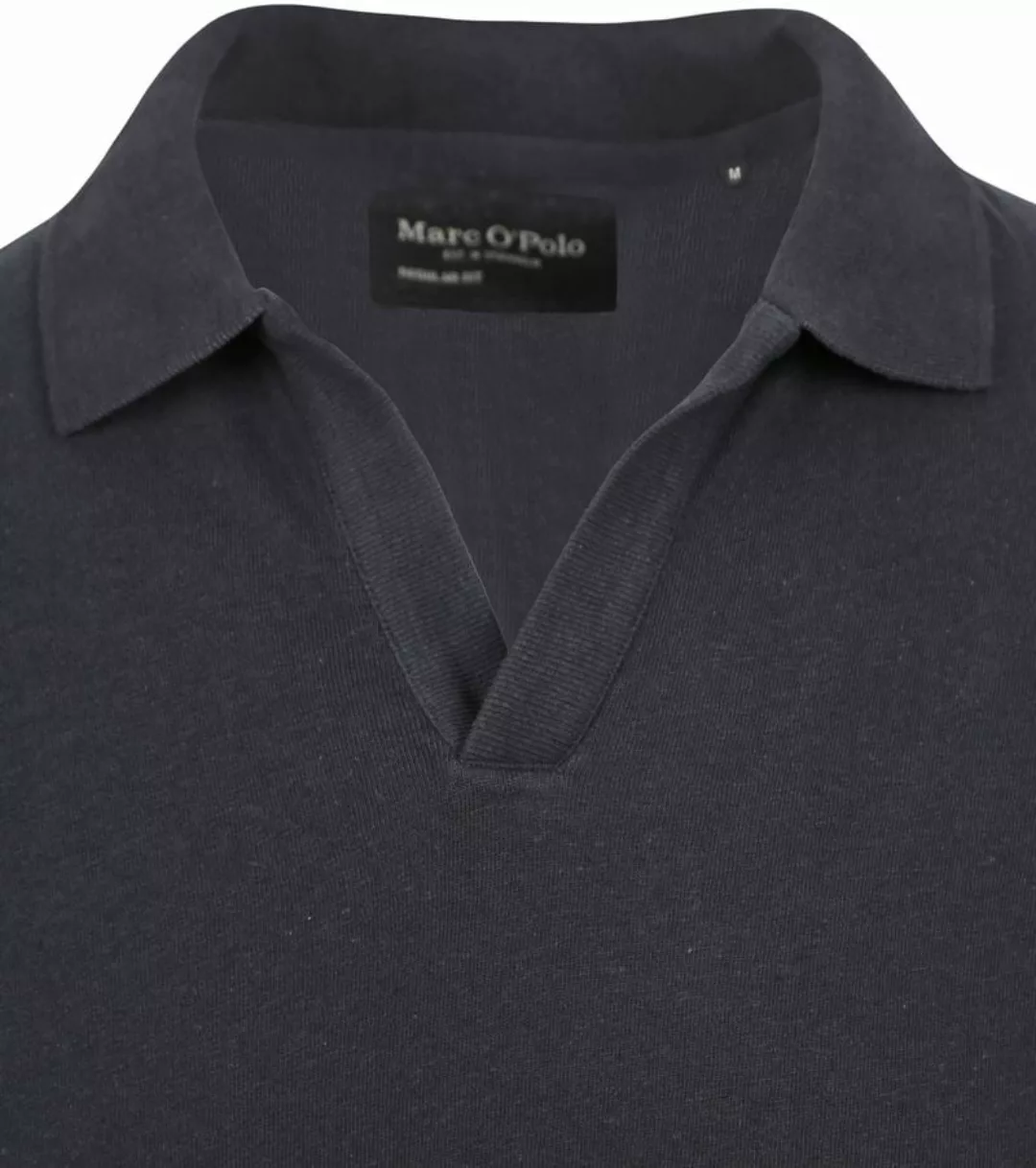 Marc O'Polo Poloshirt Riva Leinen Navy - Größe L günstig online kaufen