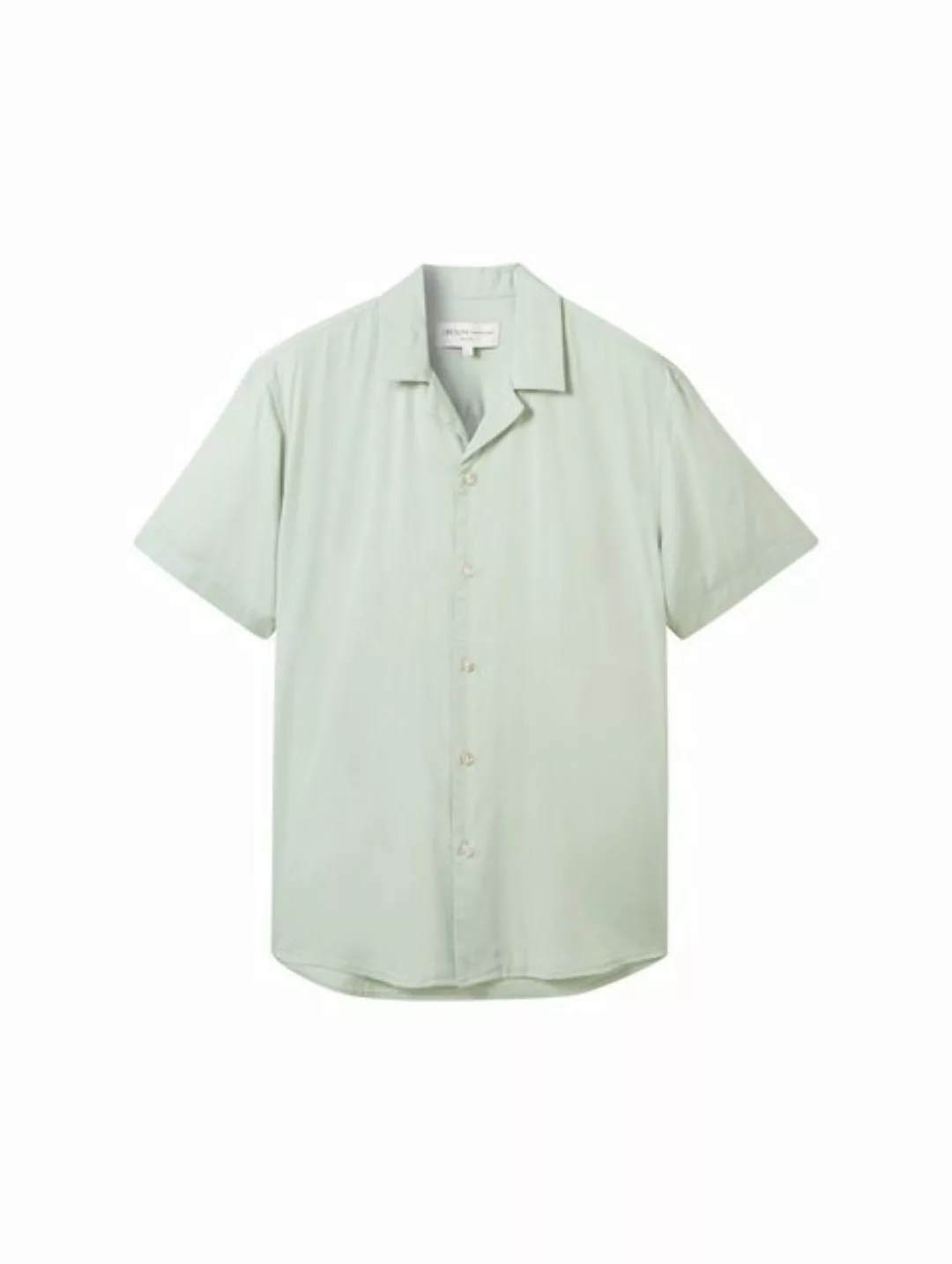 TOM TAILOR Poloshirt Kurzarmhemd mit Viskose günstig online kaufen