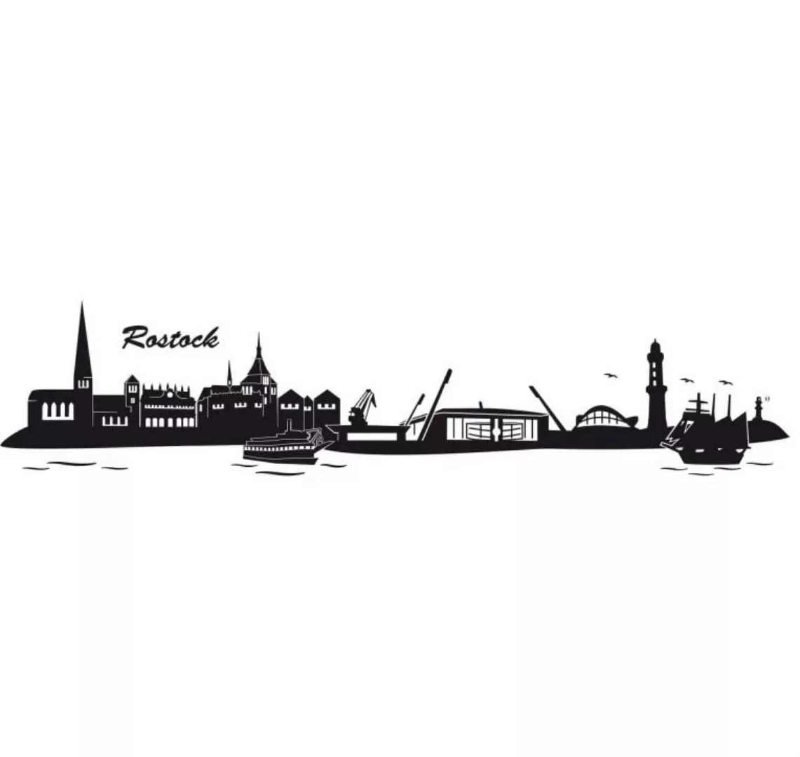 Wall-Art Wandtattoo "Hansa Rostock Skyline mit Logo", (1 St.) günstig online kaufen
