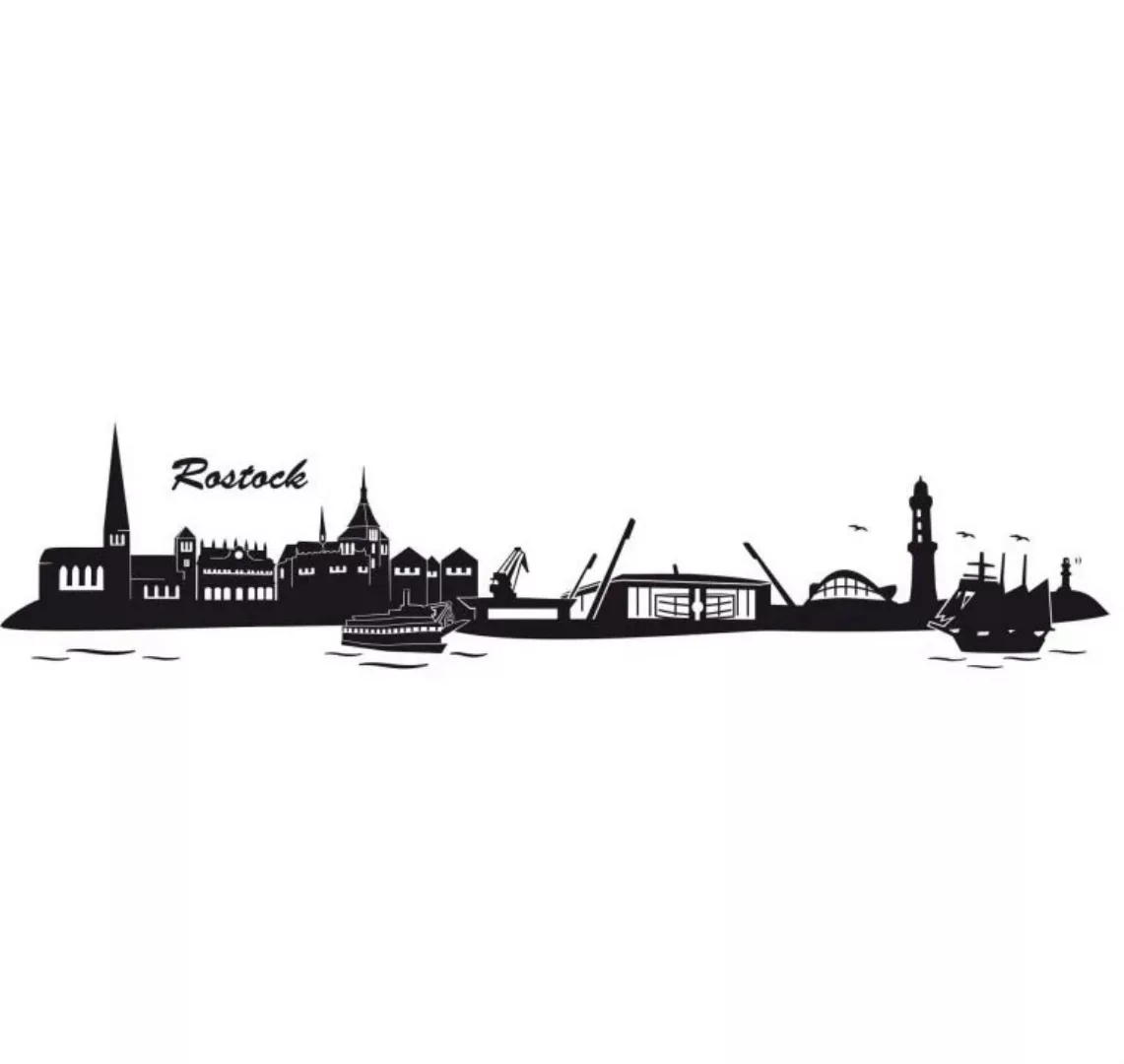 Wall-Art Wandtattoo "Hansa Rostock Skyline mit Logo", (1 St.), selbstkleben günstig online kaufen