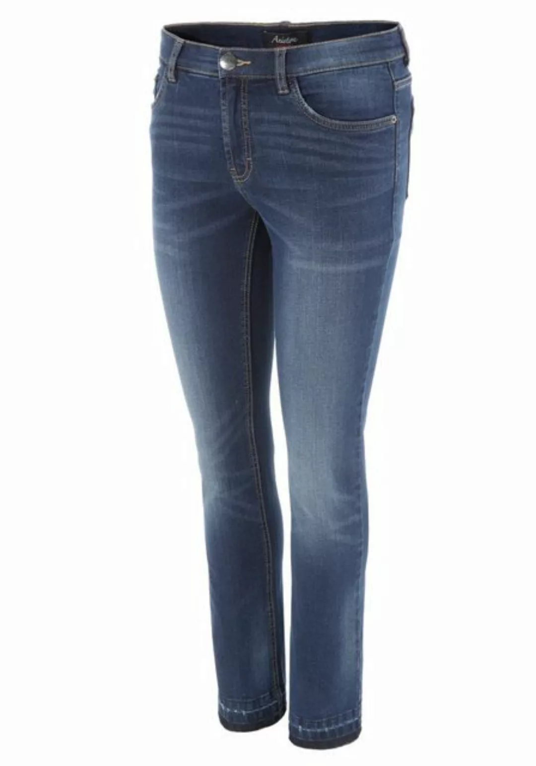 Aniston CASUAL Bootcut-Jeans mit trendiger Waschung am leicht ausgefranstem günstig online kaufen