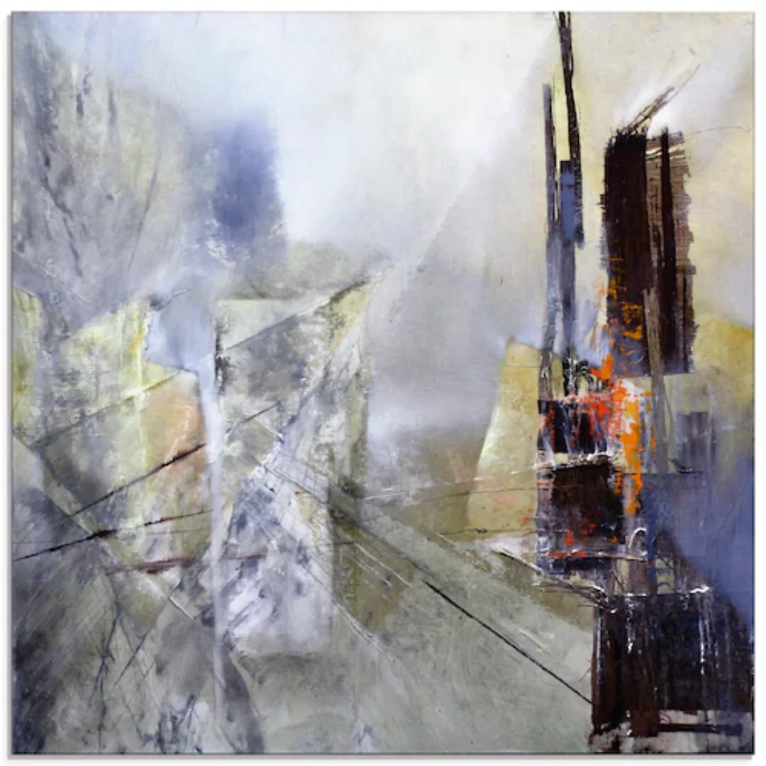 Artland Glasbild "Abstrakte Komposition in weiß I", Gegenstandslos, (1 St.) günstig online kaufen