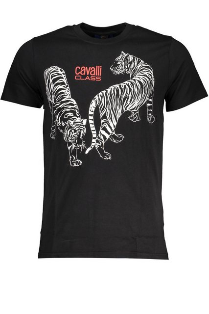 Cavalli Class T-Shirt Elegantes schwarzes Rundhals T-Shirt für Herren günstig online kaufen