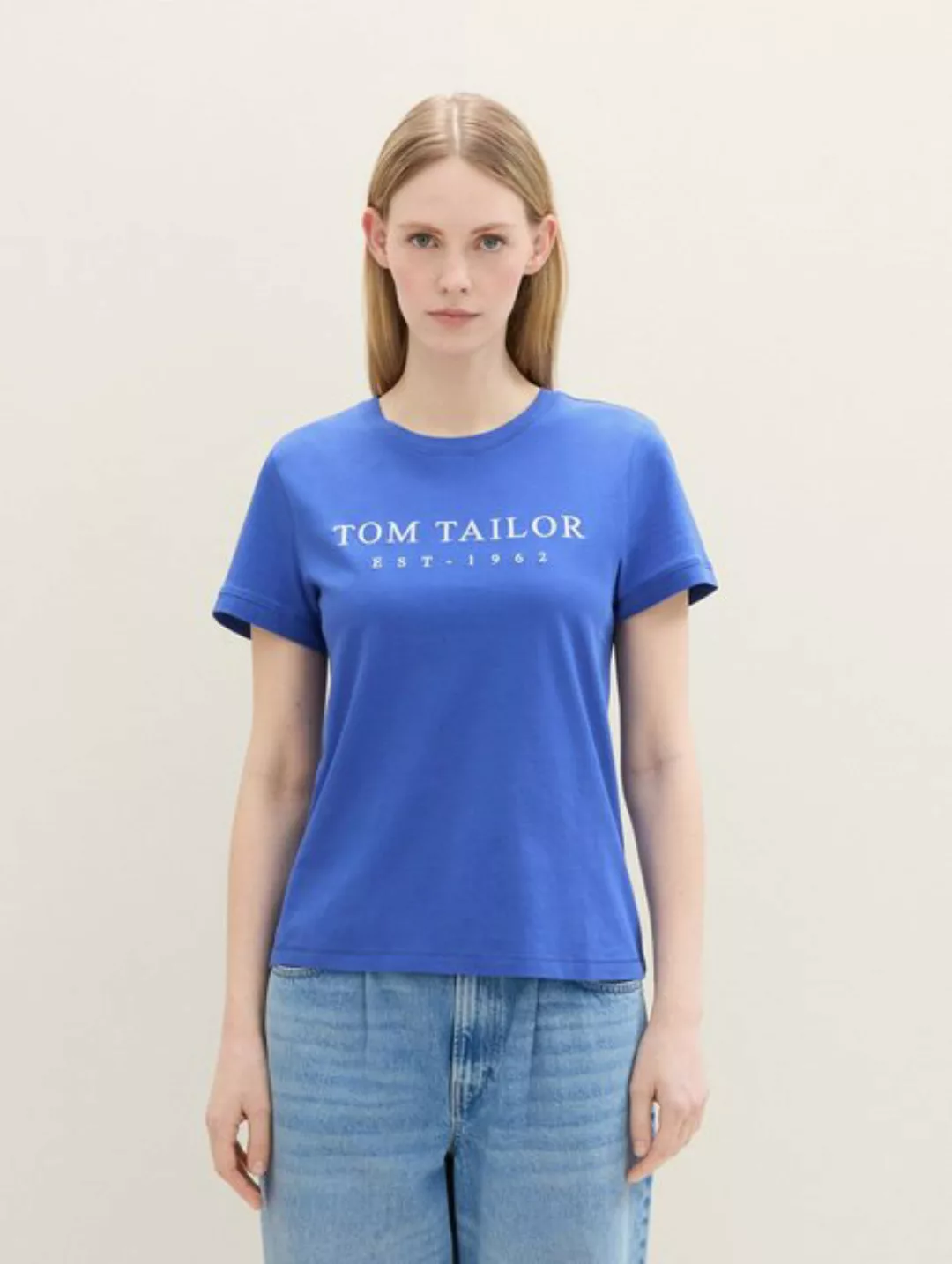 TOM TAILOR T-Shirt T-Shirt mit Logo Stickerei günstig online kaufen