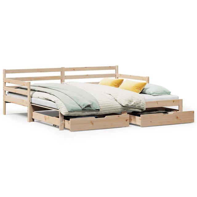 vidaXL Bett, Tagesbett Ausziehbar mit Schubladen ohne Matratze 80x200 cm günstig online kaufen