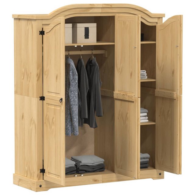 vidaXL Kleiderschrank Kleiderschrank Corona 151,5x52x186 cm Massivholz Kief günstig online kaufen