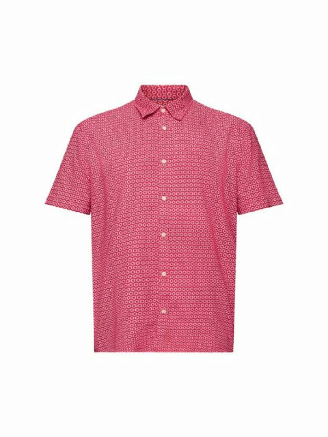 Esprit Kurzarmhemd Hemd aus Leinenmix mit Print günstig online kaufen