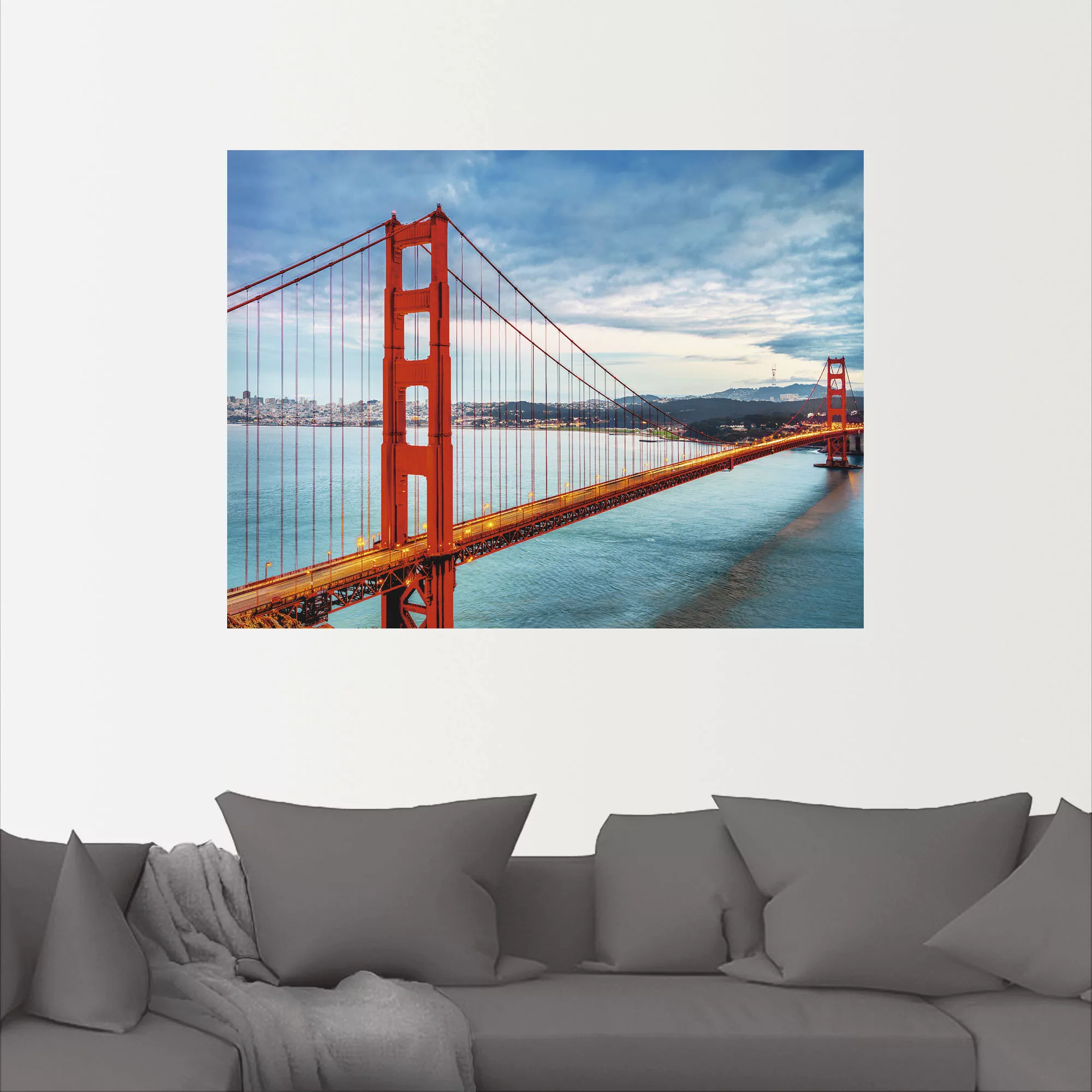 Artland Wandbild »Golden Gate Bridge«, Brücken, (1 St.), als Alubild, Outdo günstig online kaufen
