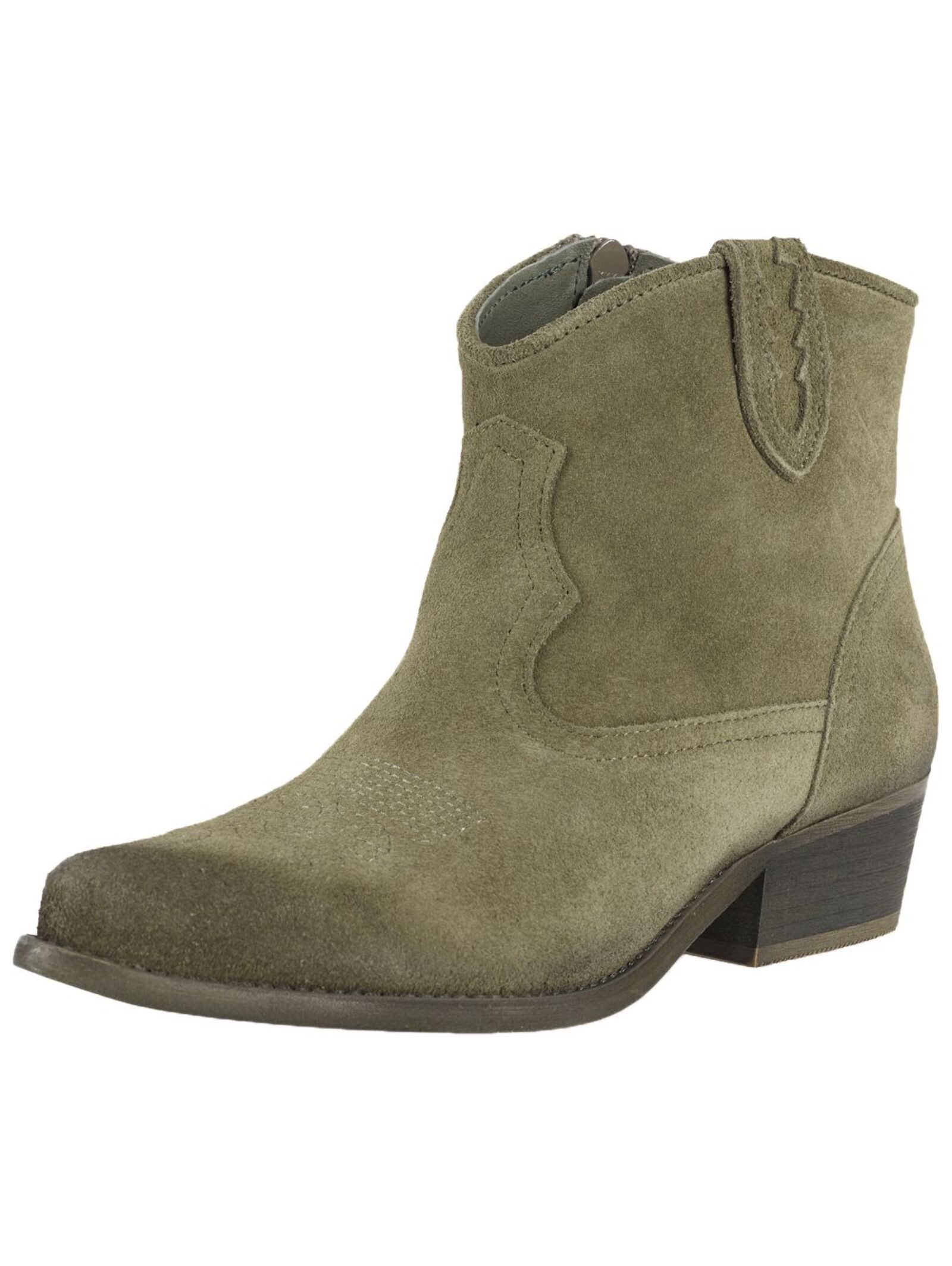 Felmini Wide Fit Stiefelette Veloursleder Cowboy günstig online kaufen