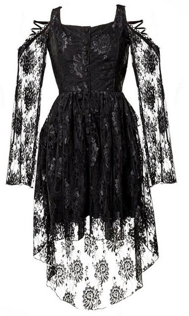 Ocultica Spitzenkleid Gothic-Style, ausgestelltes Rockteil günstig online kaufen