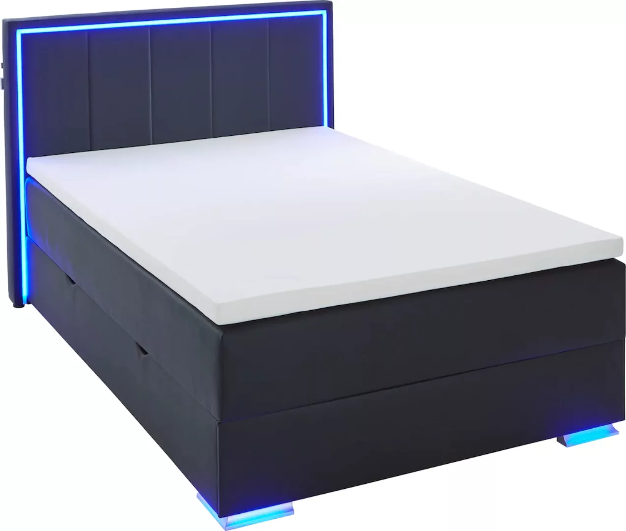 meise.möbel Boxspringbett "Colorado II", inkl. LED-Beleuchtung & Topper günstig online kaufen