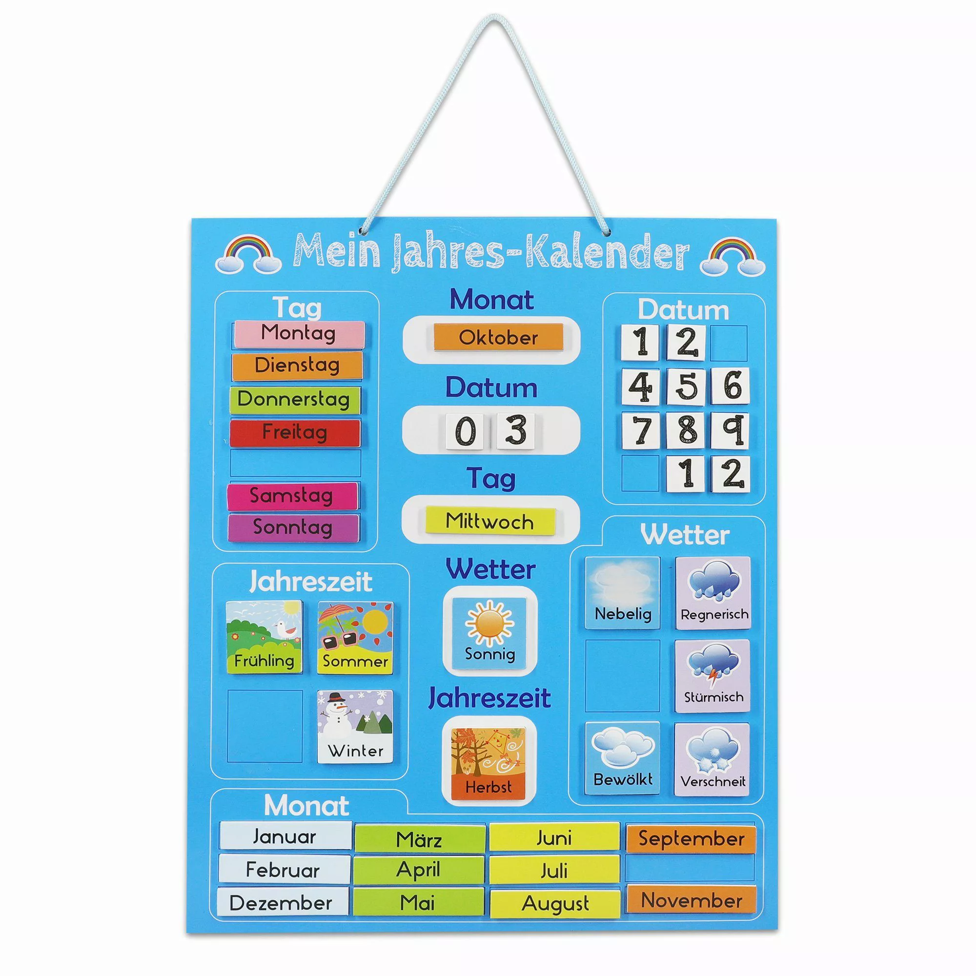 Navaris Magnettafel Kalender Tafel für Kinder günstig online kaufen