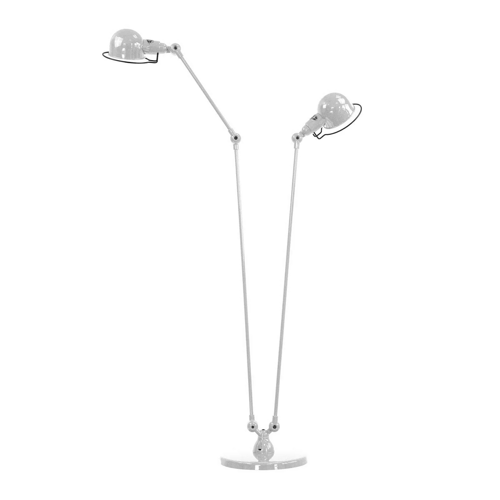 Jieldé Signal SI8380 Stehlampe, 2-flg. silbergrau günstig online kaufen