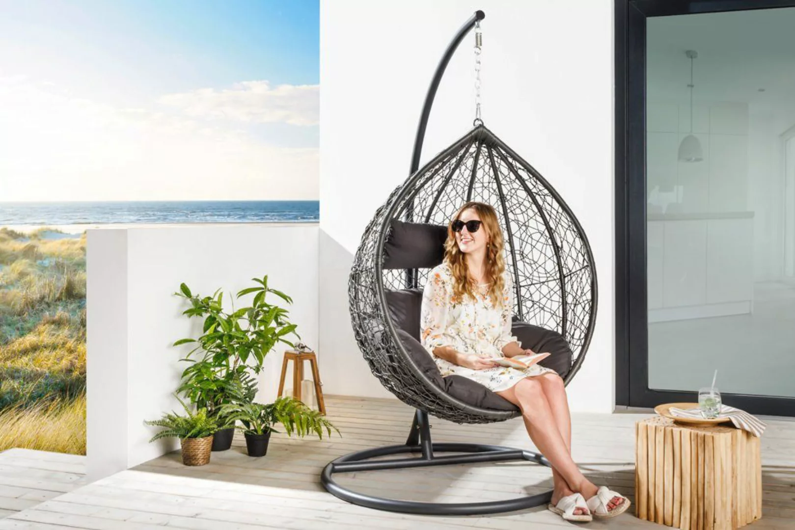 riess-ambiente Hängesessel LOFT anthrazit / grau günstig online kaufen
