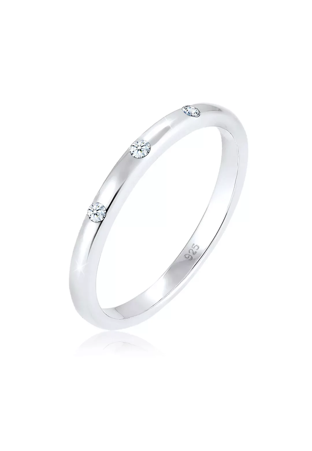 Elli DIAMONDS Verlobungsring "Bandring Diamant (0.045 ct) 925 Sterling Silb günstig online kaufen
