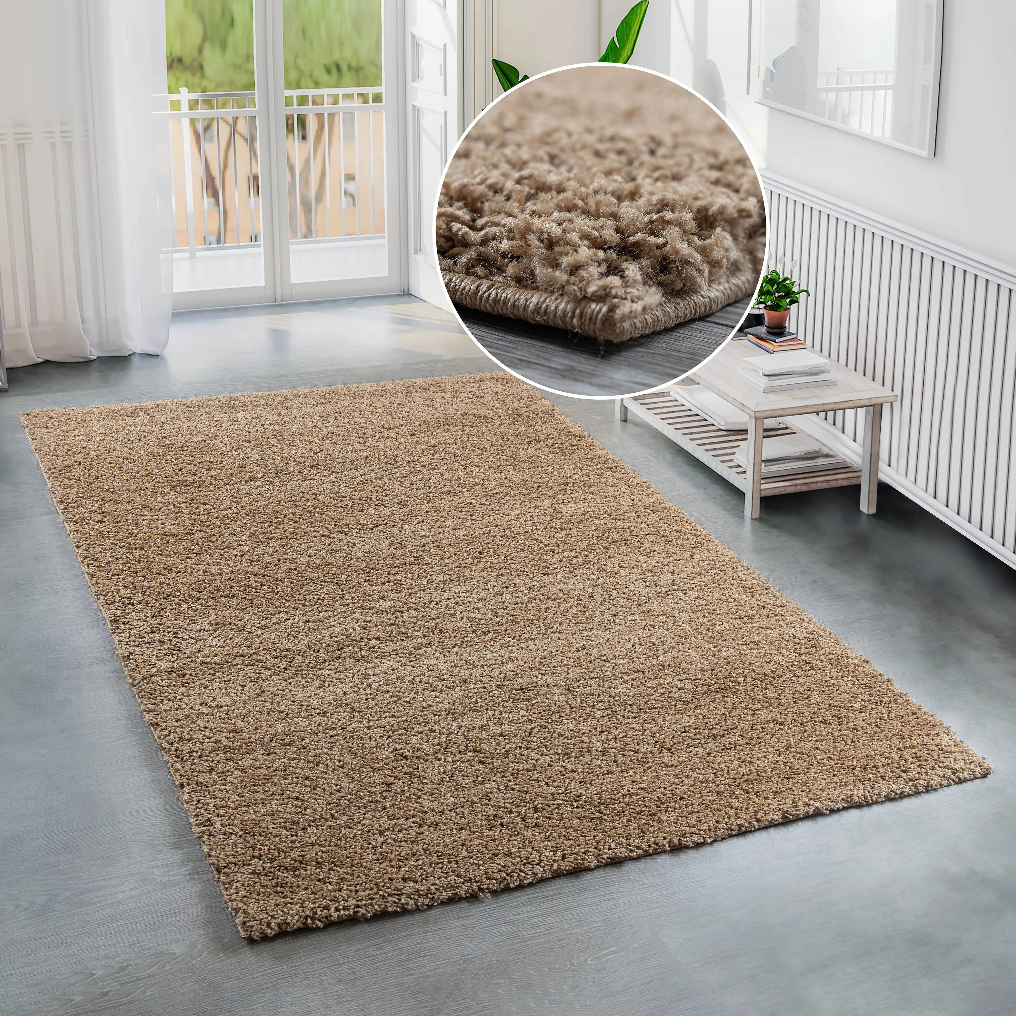 Home affaire Hochflor-Teppich »Shaggy 30«, rechteckig, 30 mm Höhe, Teppich, günstig online kaufen