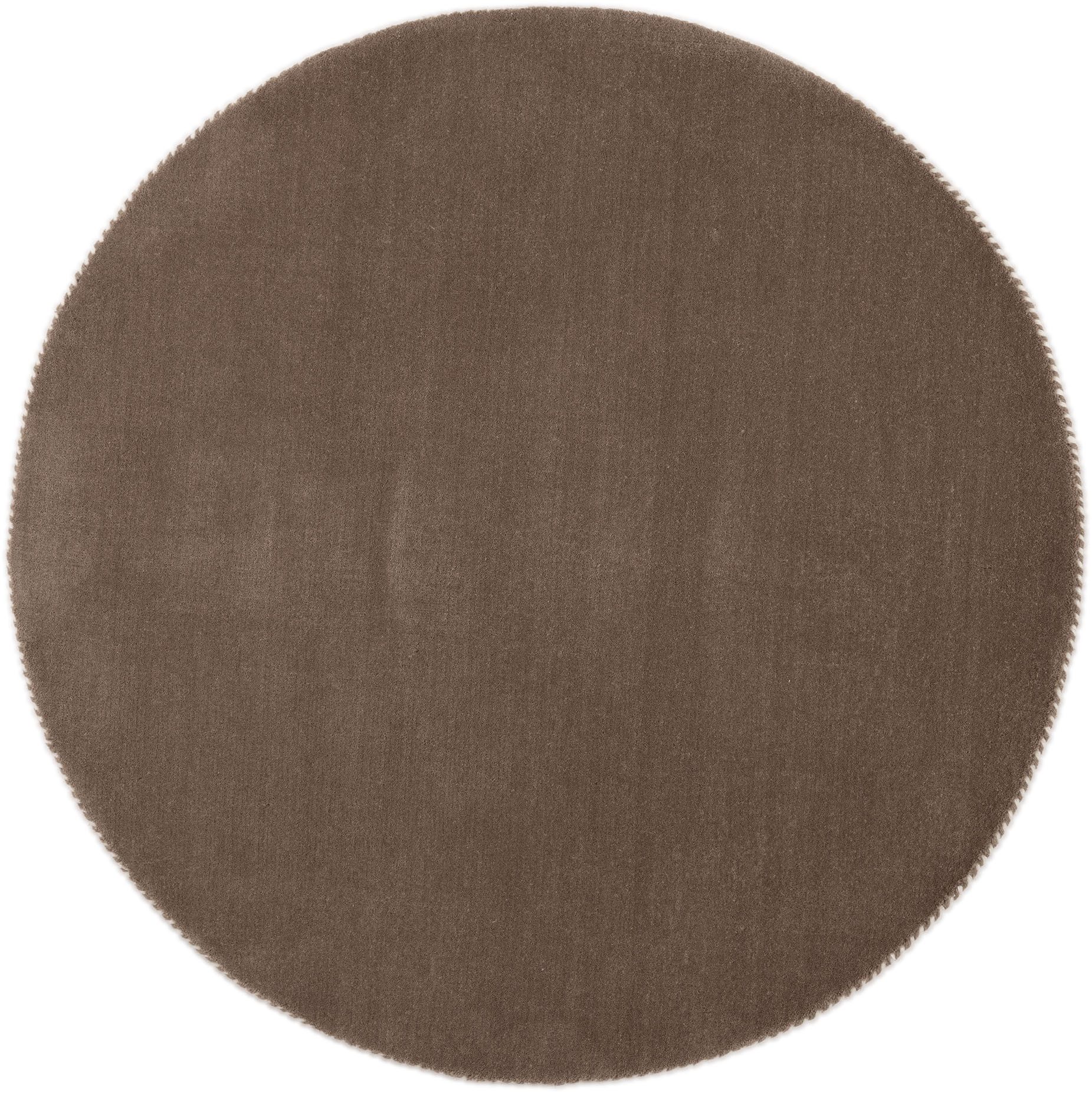 carpetfine Wollteppich »Gabbeh Lola Uni«, rund, 14 mm Höhe, mit natürlichem günstig online kaufen
