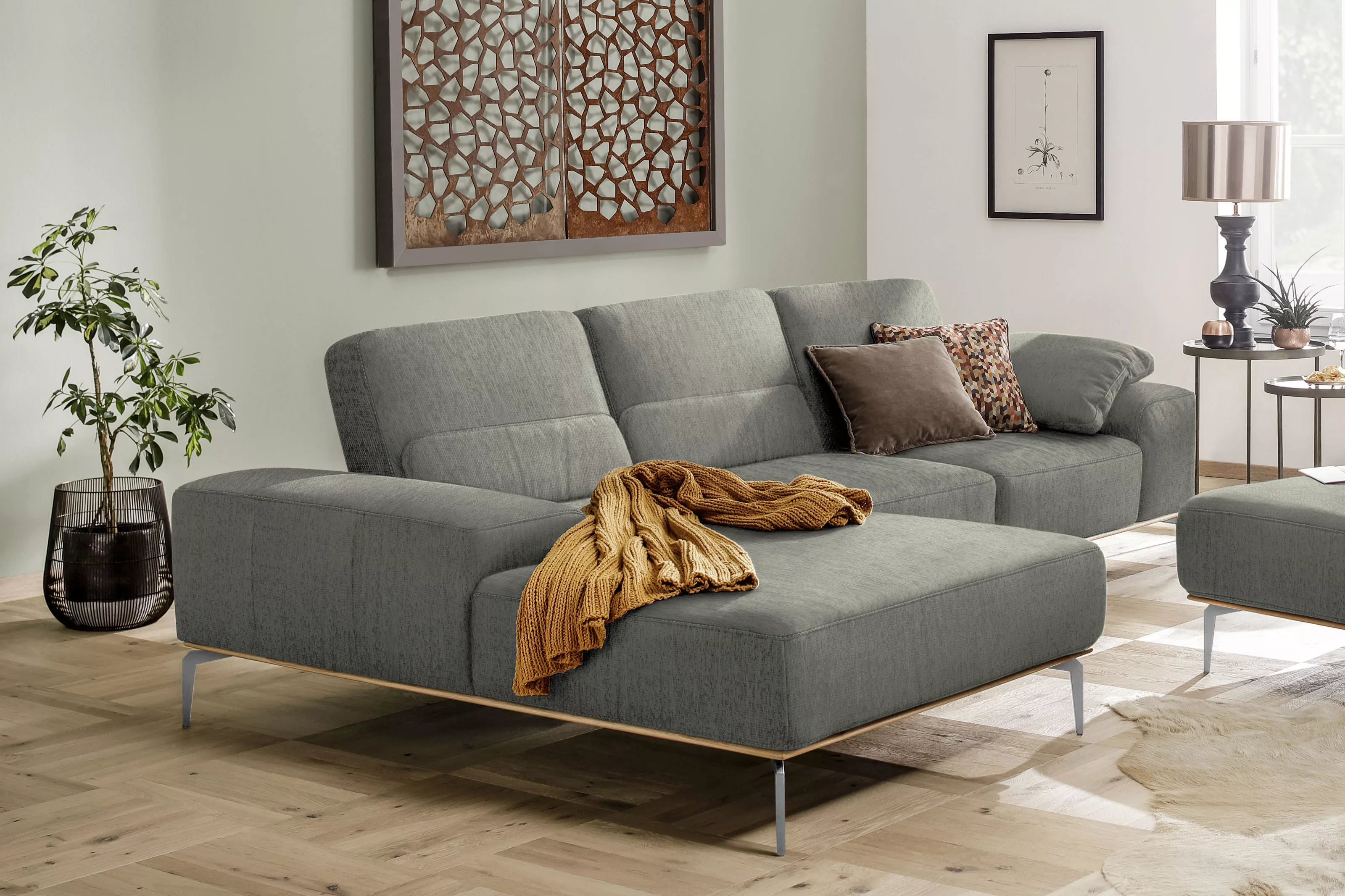 W.SCHILLIG Ecksofa "run, Designsofa, bequem, L-Form", mit elegantem Holzsoc günstig online kaufen